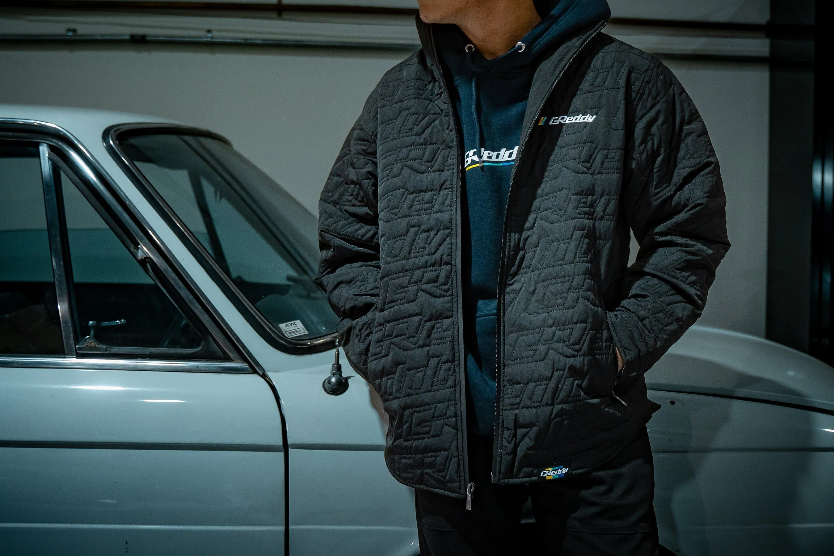 GReddy Quilted Nylon Jacket - Black