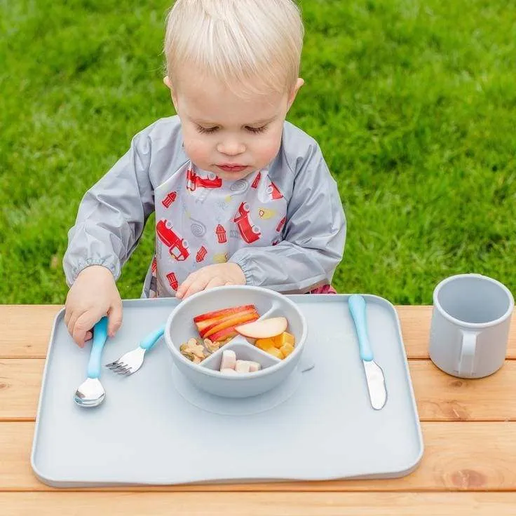 Green Sprouts Silicone Learning Bowl Grey