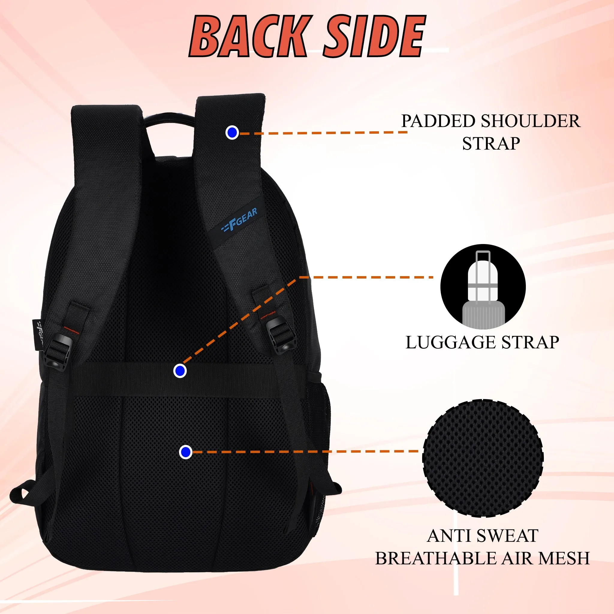 Hank 26L Black Laptop Backpack