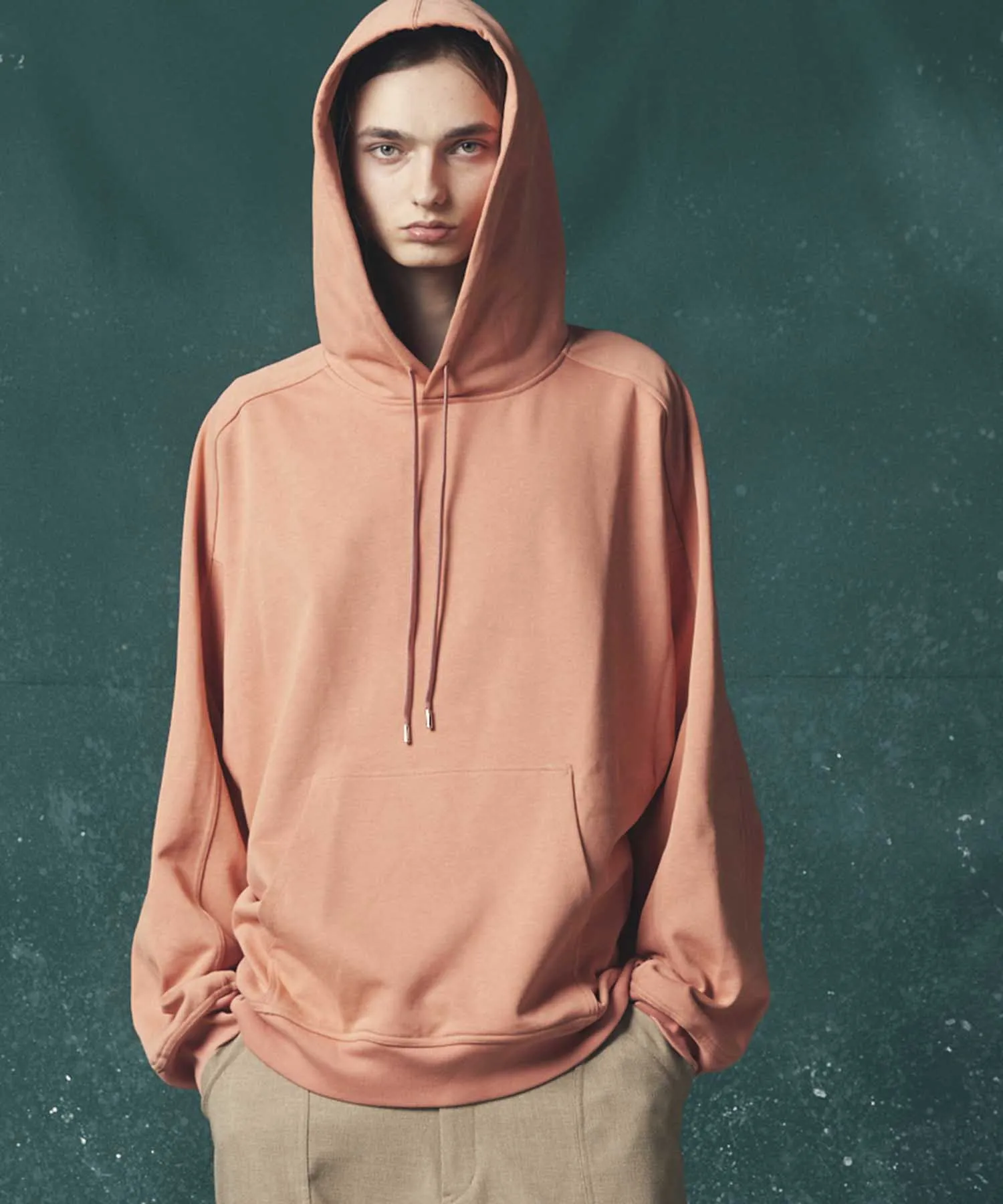 Heavy-Weight Sweat Prime-Over Side Zip Pullover Hoodie