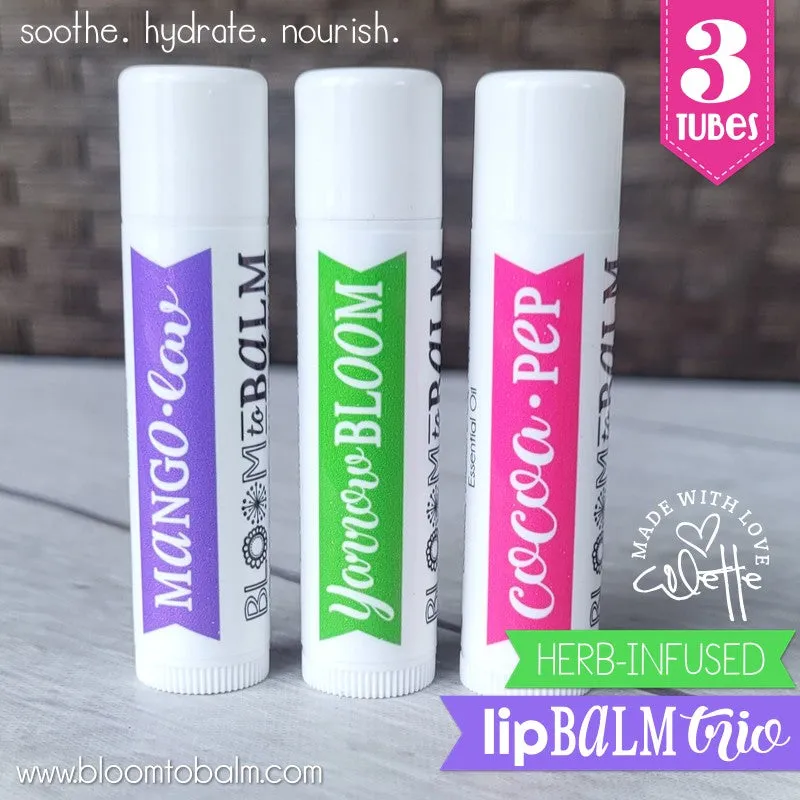 Herb-Infused LIP BALM {TRIO}