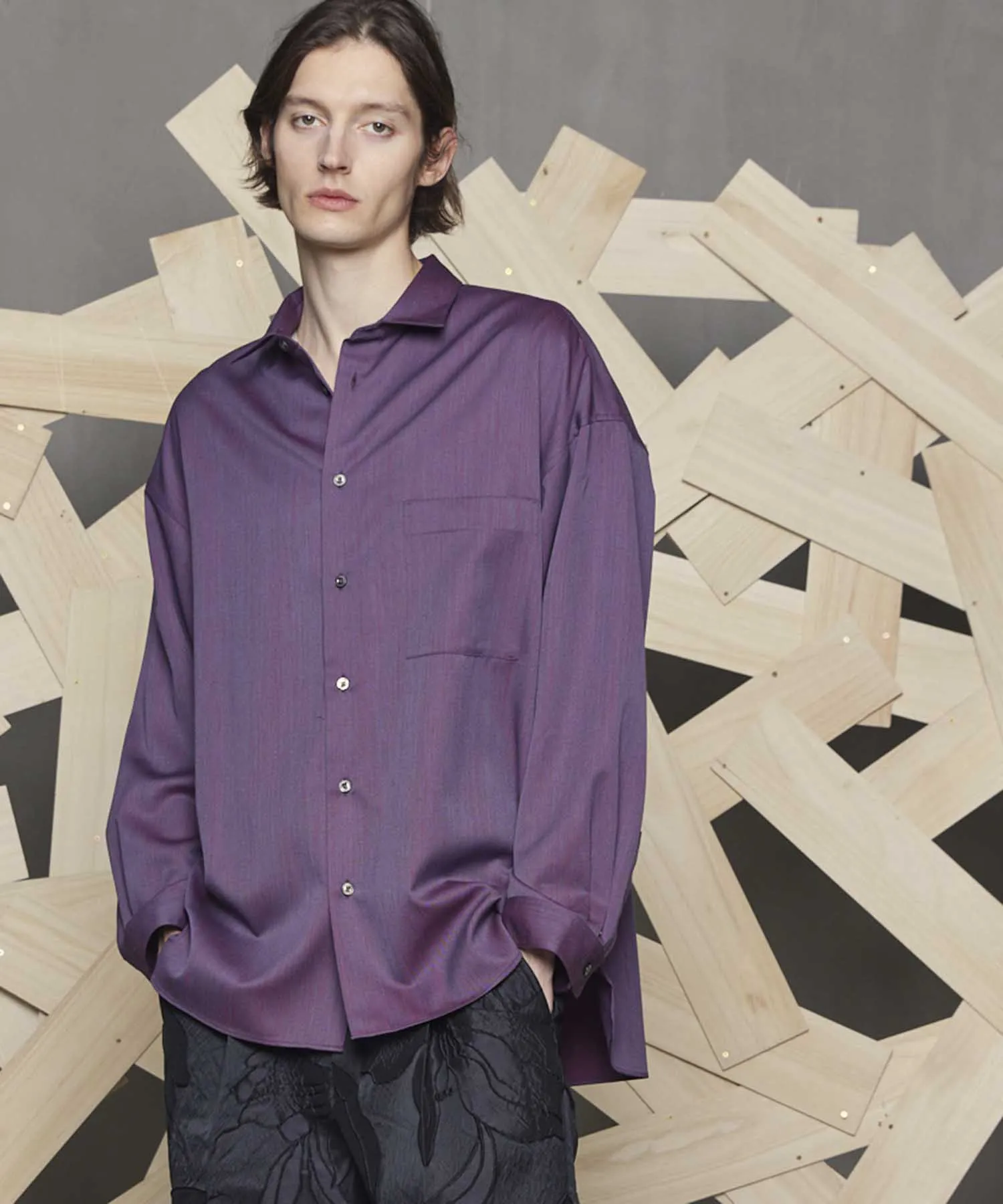 High Count Wool Prime-Over Shirt