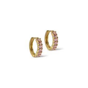 Hoops, Lyra - Light Pink CZ