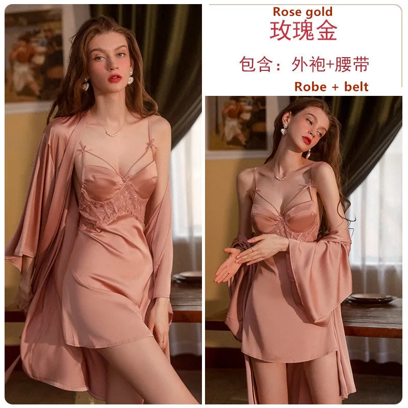 Ice Silk Camisole Pajama Set 2061