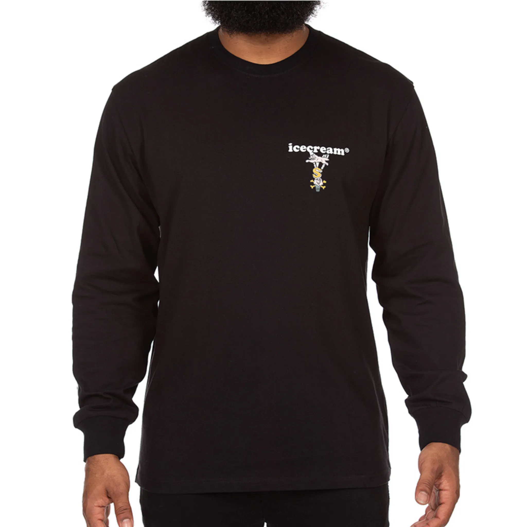 Icecream No Flakes Longsleeve Knit (Black)