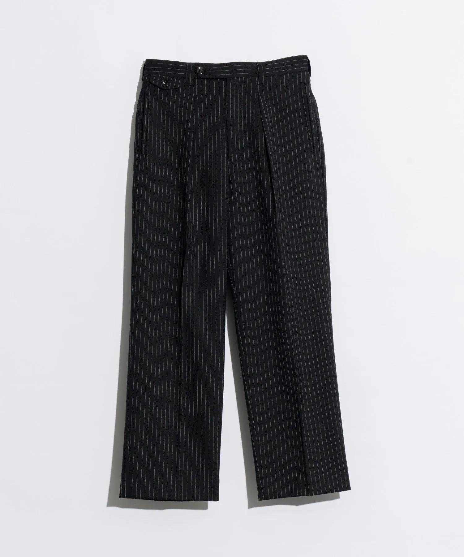 【Italian Dead Stock Fabric】Dress One-Tuck Wide Straight Pants