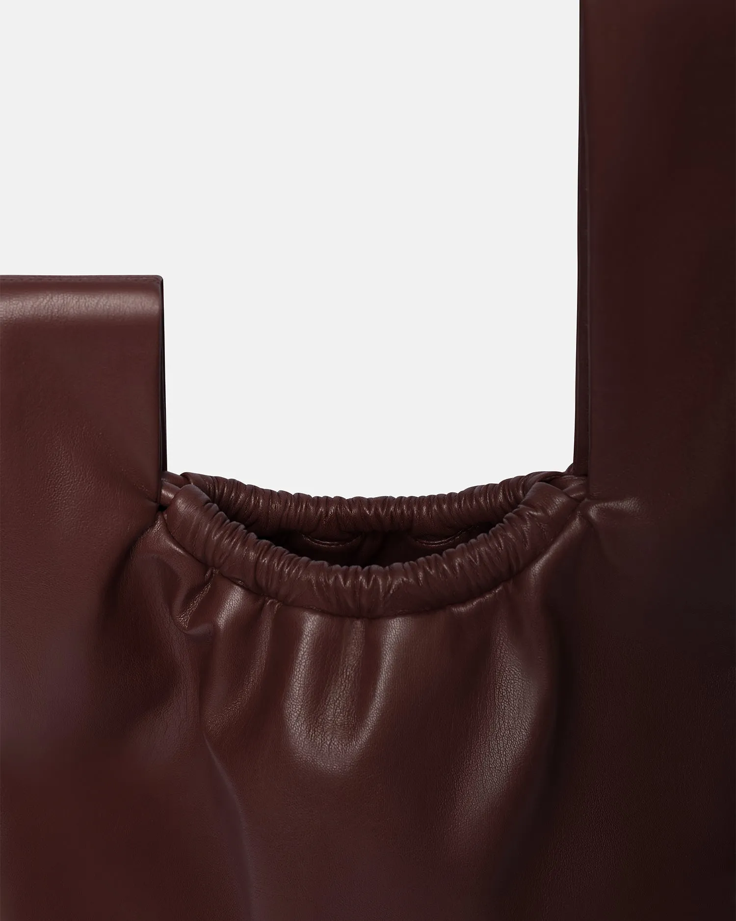 Jen Drawstring - Drawstring Okobor™ Alt-Leather Clutch Bag - Plum Chutney