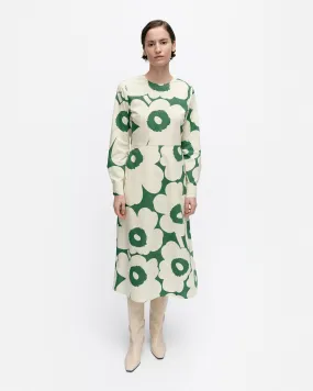 katse unikko cotton poplin dress - green