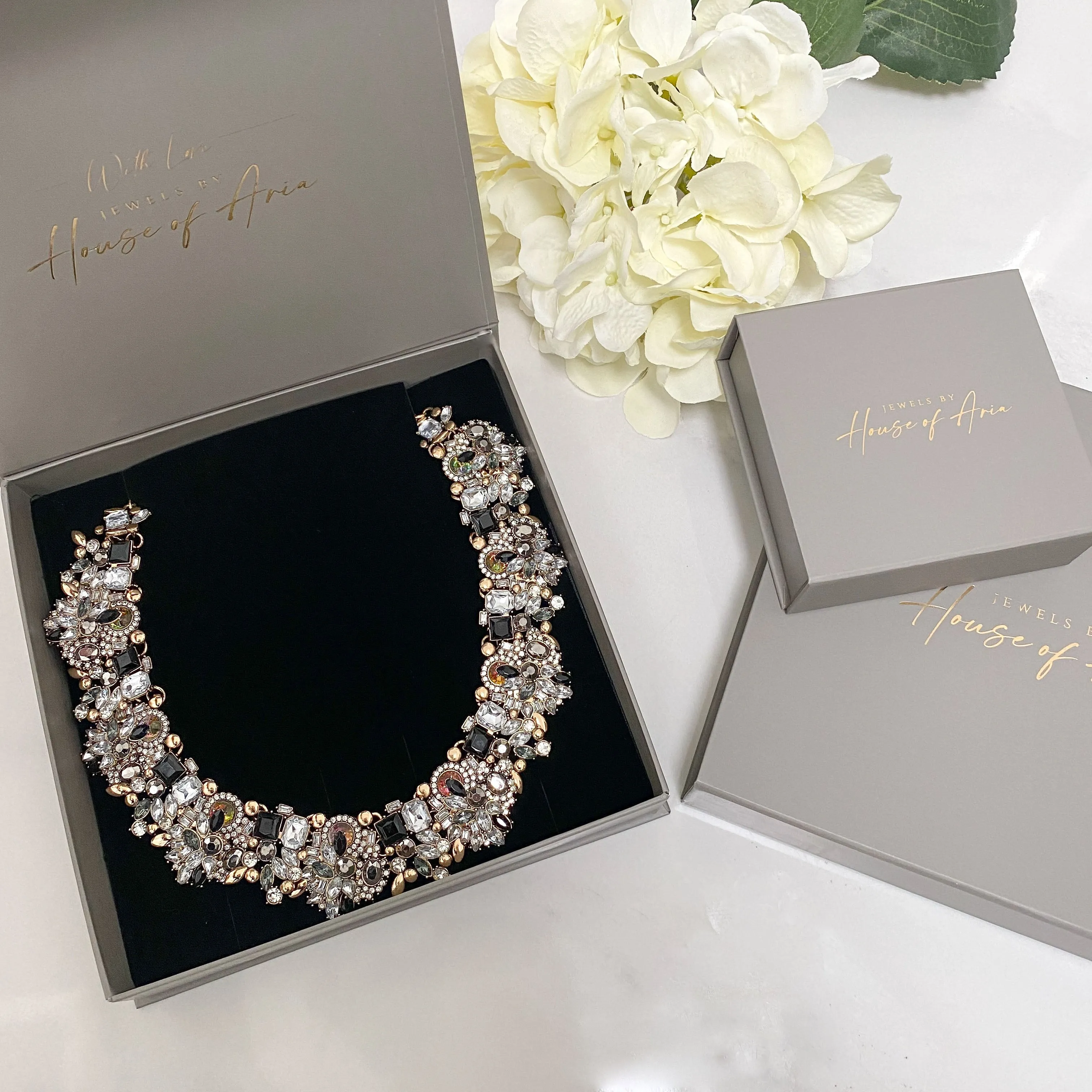 KIARA Silver Necklace & Earring Set