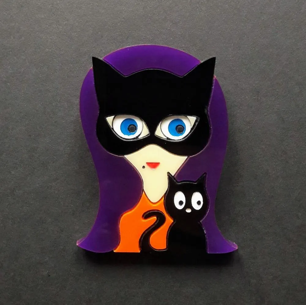 KITTY Acrylic Brooch, Halloween Limited Numbered Edition