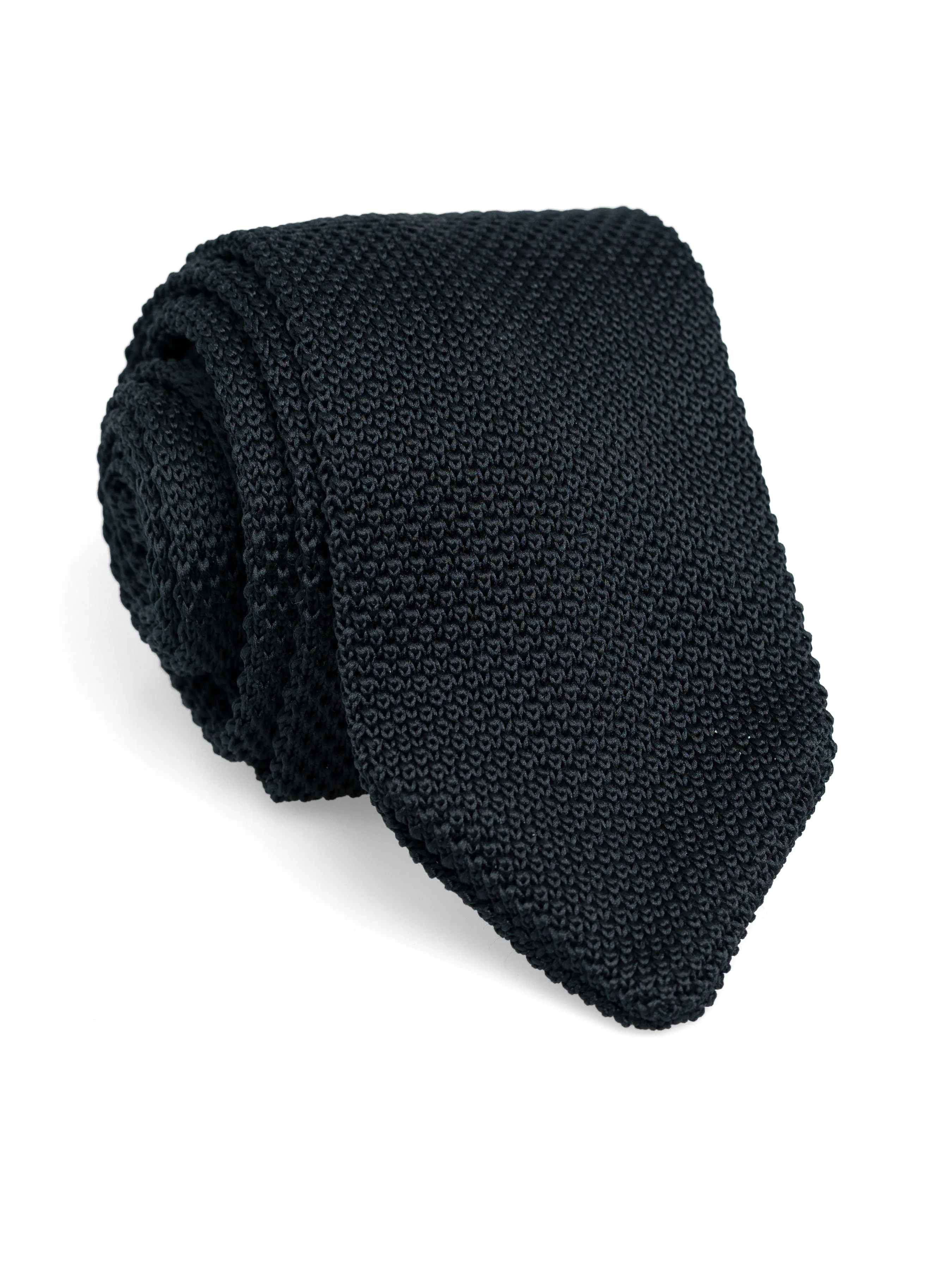 Knit Tie - Black Solid