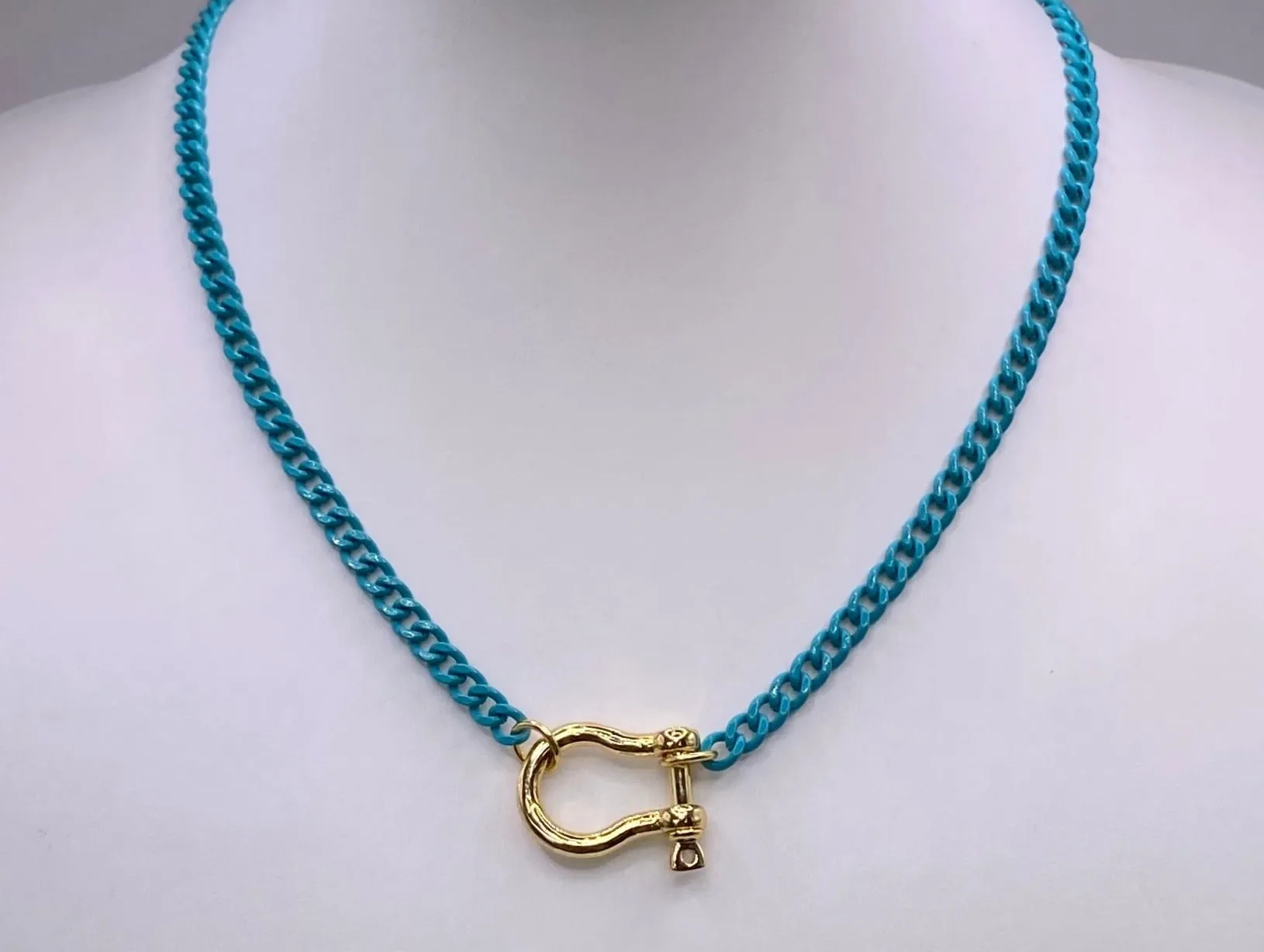 #L986 Melania Clara Kris Necklace (Aqua)