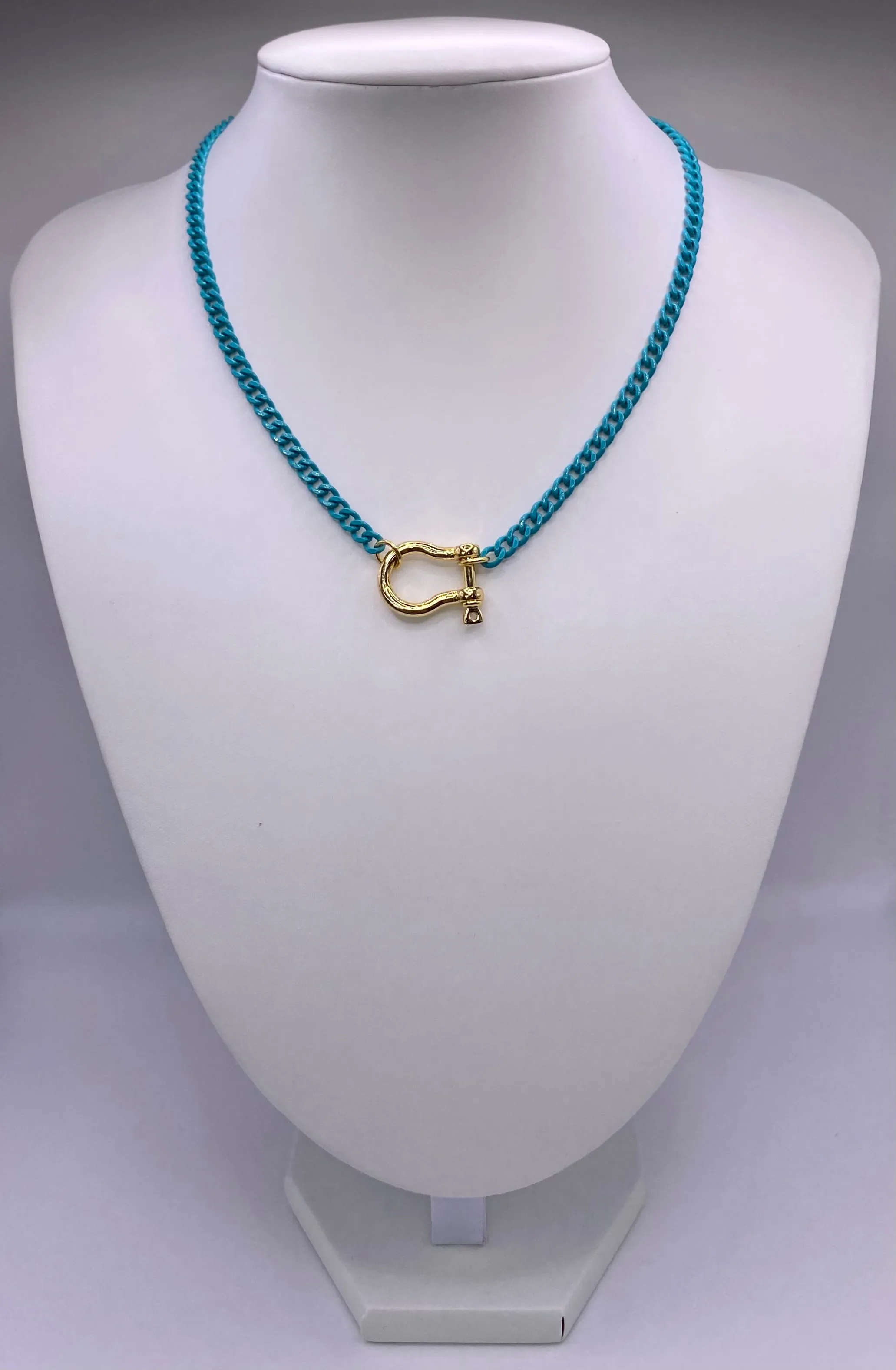 #L986 Melania Clara Kris Necklace (Aqua)