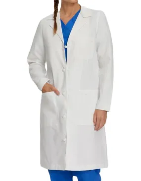 Landau 36.25 Inch Women's Knot Button 100% Cotton Lab Coat