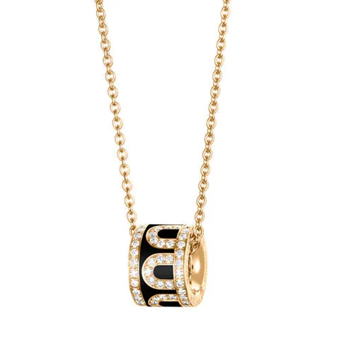 L'Arc de DAVIDOR Bead, 18k Yellow Gold with Lacquered Ceramic and Palais Diamonds