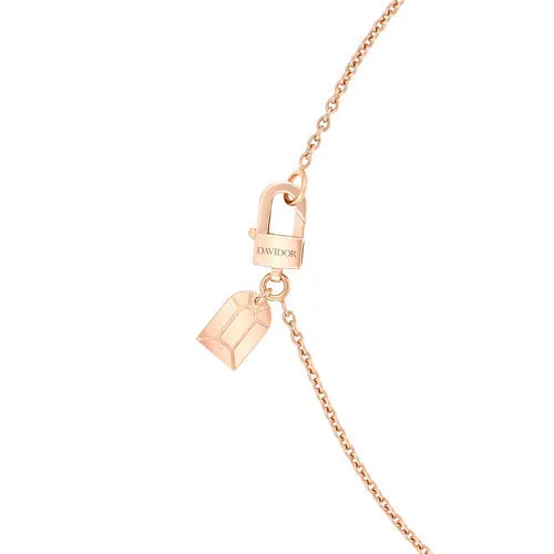 L'Arc de DAVIDOR Pendant GM, 18k Rose Gold with Lacquered Ceramic and Porta Diamonds