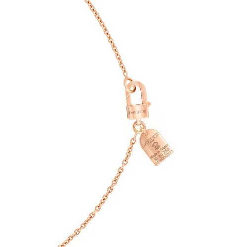 L'Arc de DAVIDOR Pendant GM, 18k Rose Gold with Lacquered Ceramic and Porta Diamonds