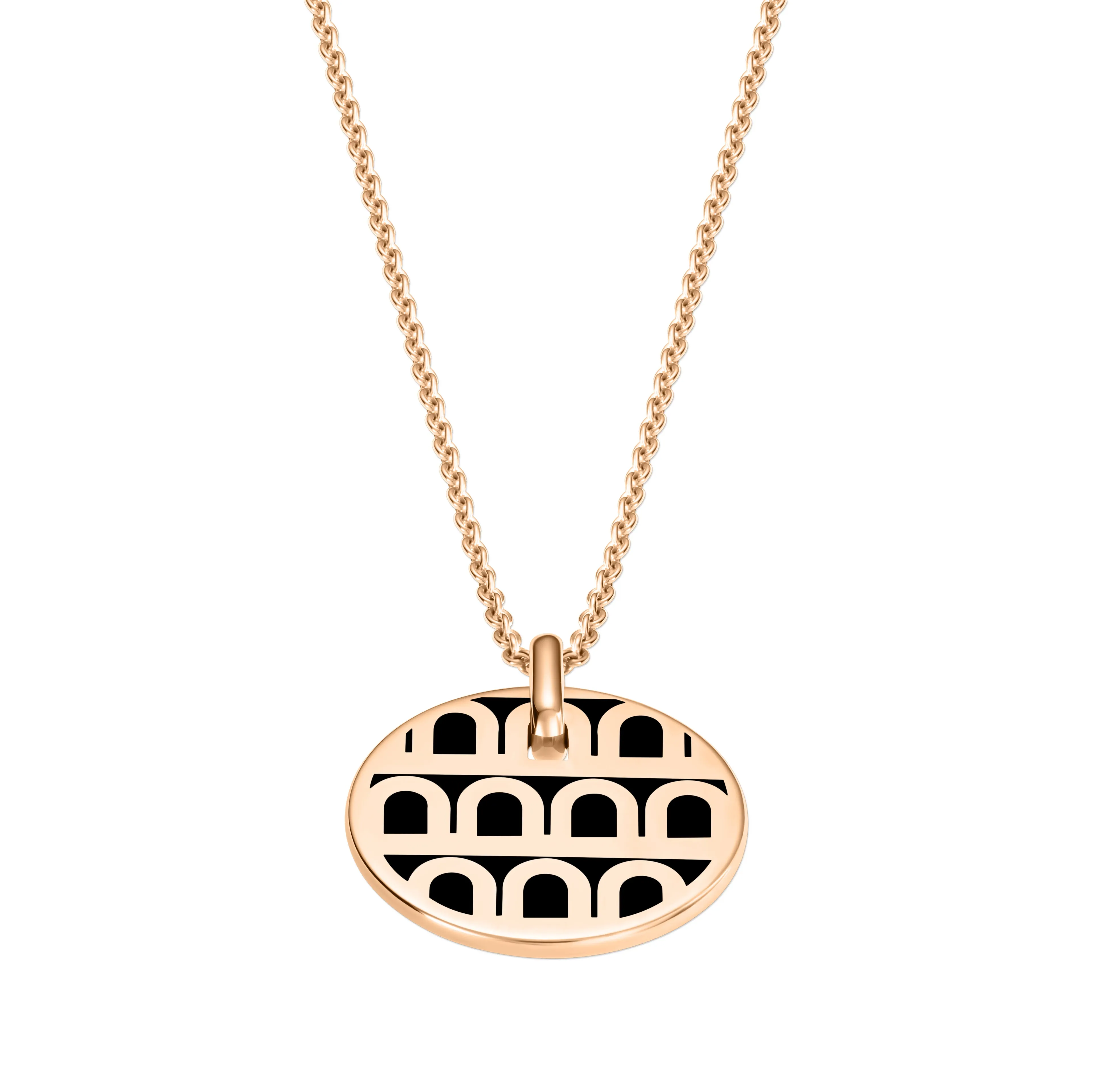 L'Arc de DAVIDOR Pendant PM, 18k Rose Gold with Lacquered Ceramic