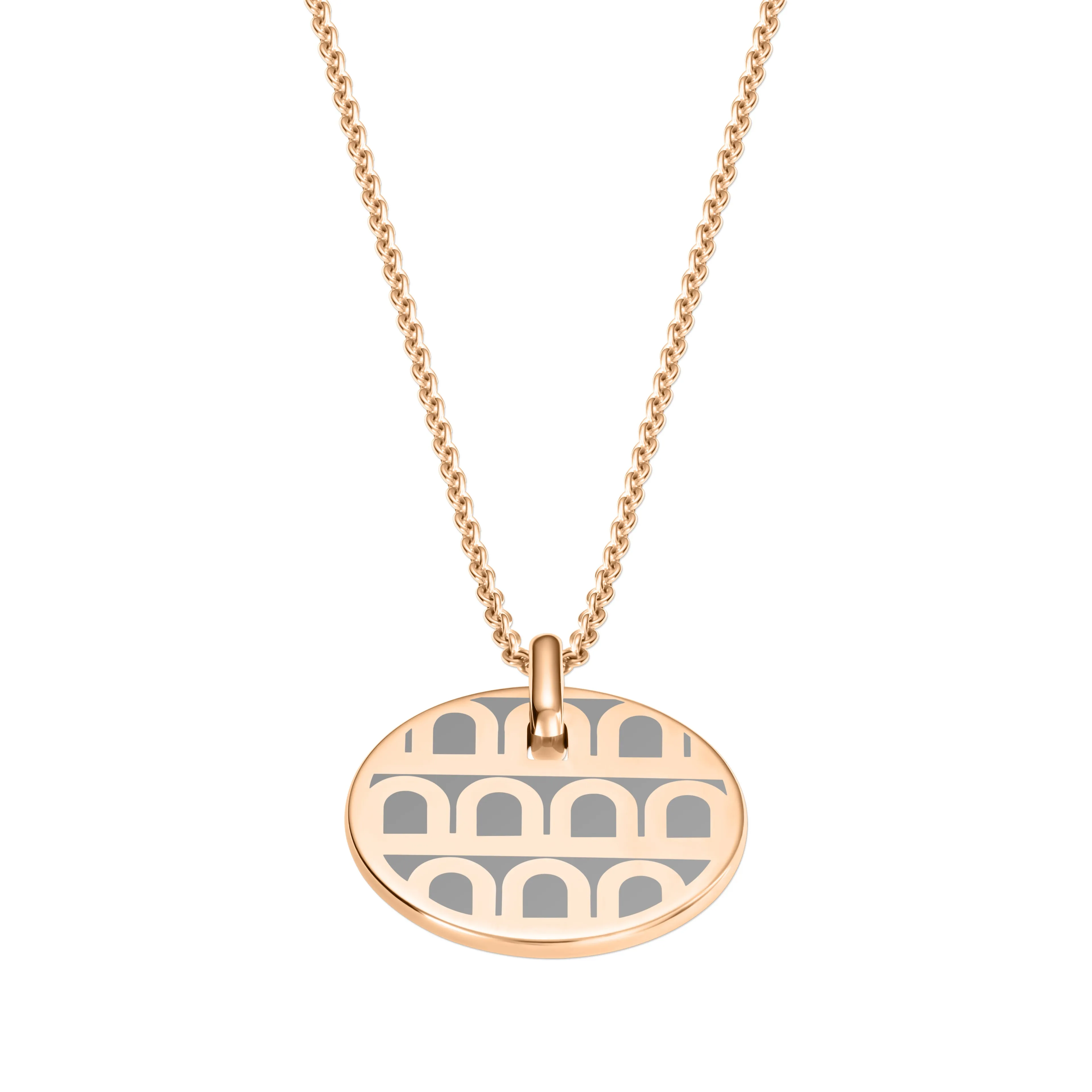 L'Arc de DAVIDOR Pendant PM, 18k Rose Gold with Lacquered Ceramic