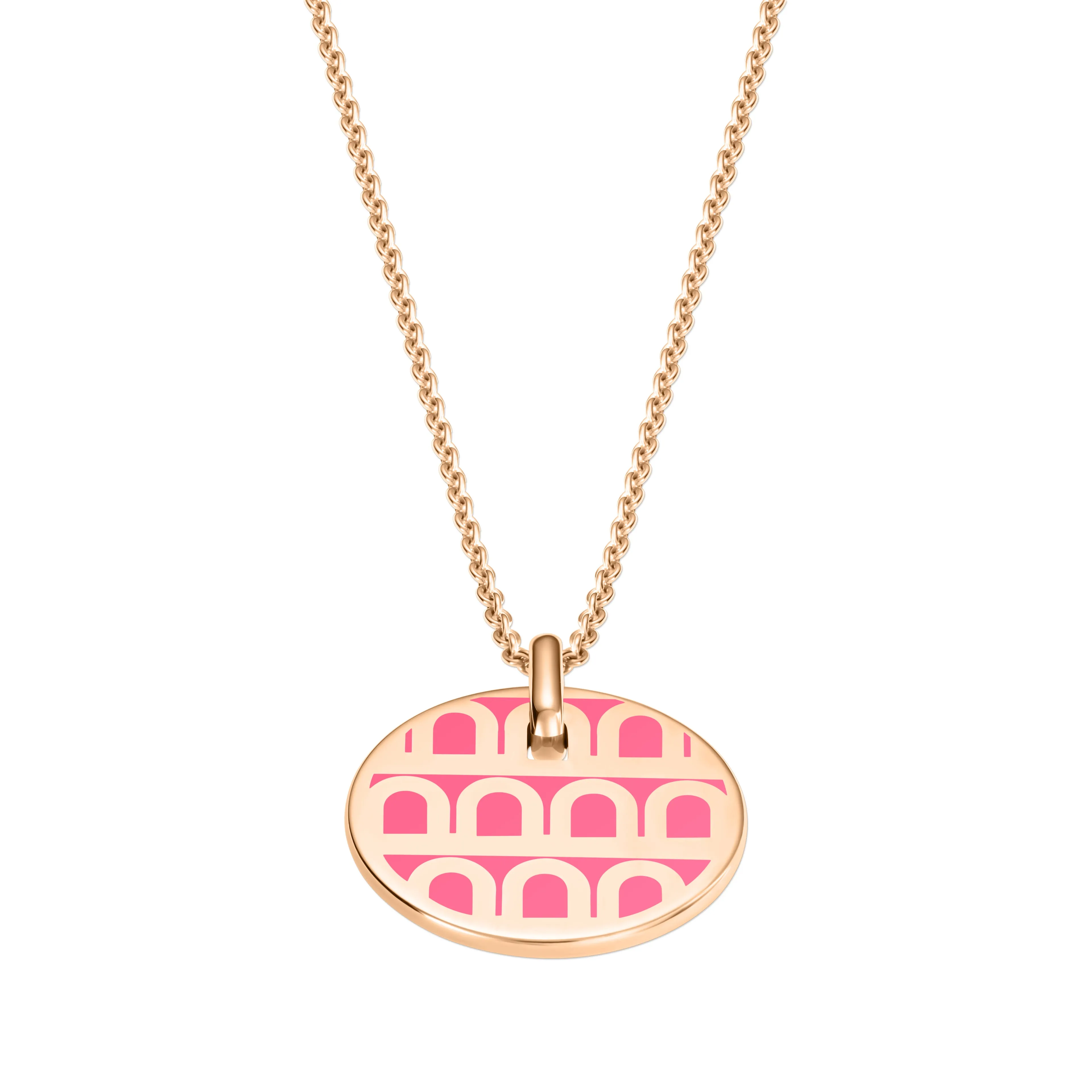 L'Arc de DAVIDOR Pendant PM, 18k Rose Gold with Lacquered Ceramic