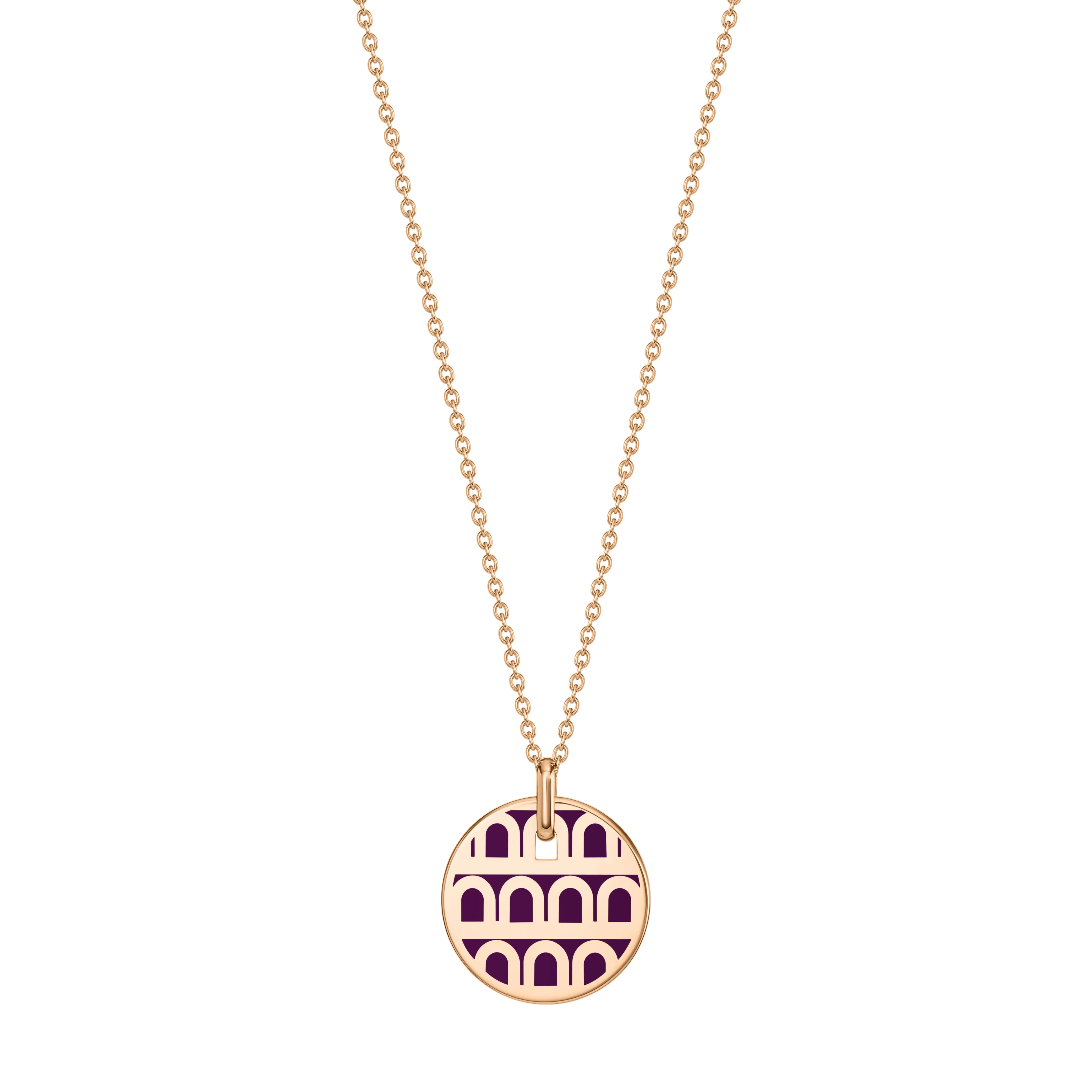 L'Arc de DAVIDOR Pendant PM, 18k Rose Gold with Lacquered Ceramic