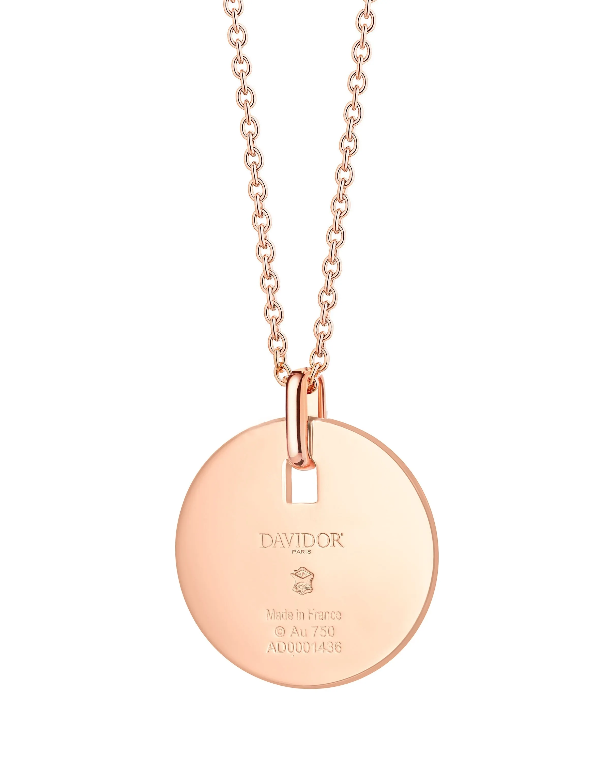 L'Arc de DAVIDOR Pendant PM, 18k Rose Gold with Lacquered Ceramic