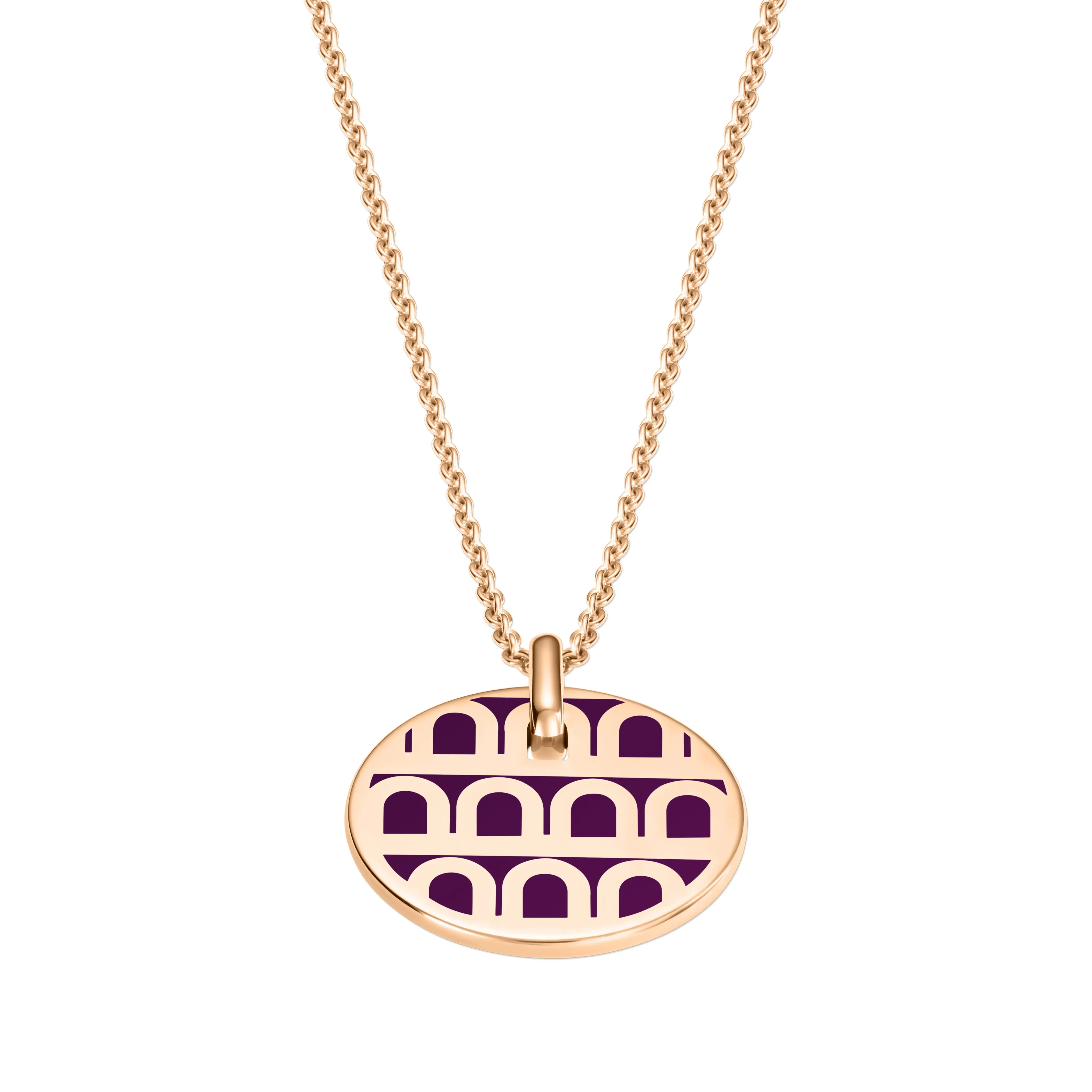 L'Arc de DAVIDOR Pendant PM, 18k Rose Gold with Lacquered Ceramic