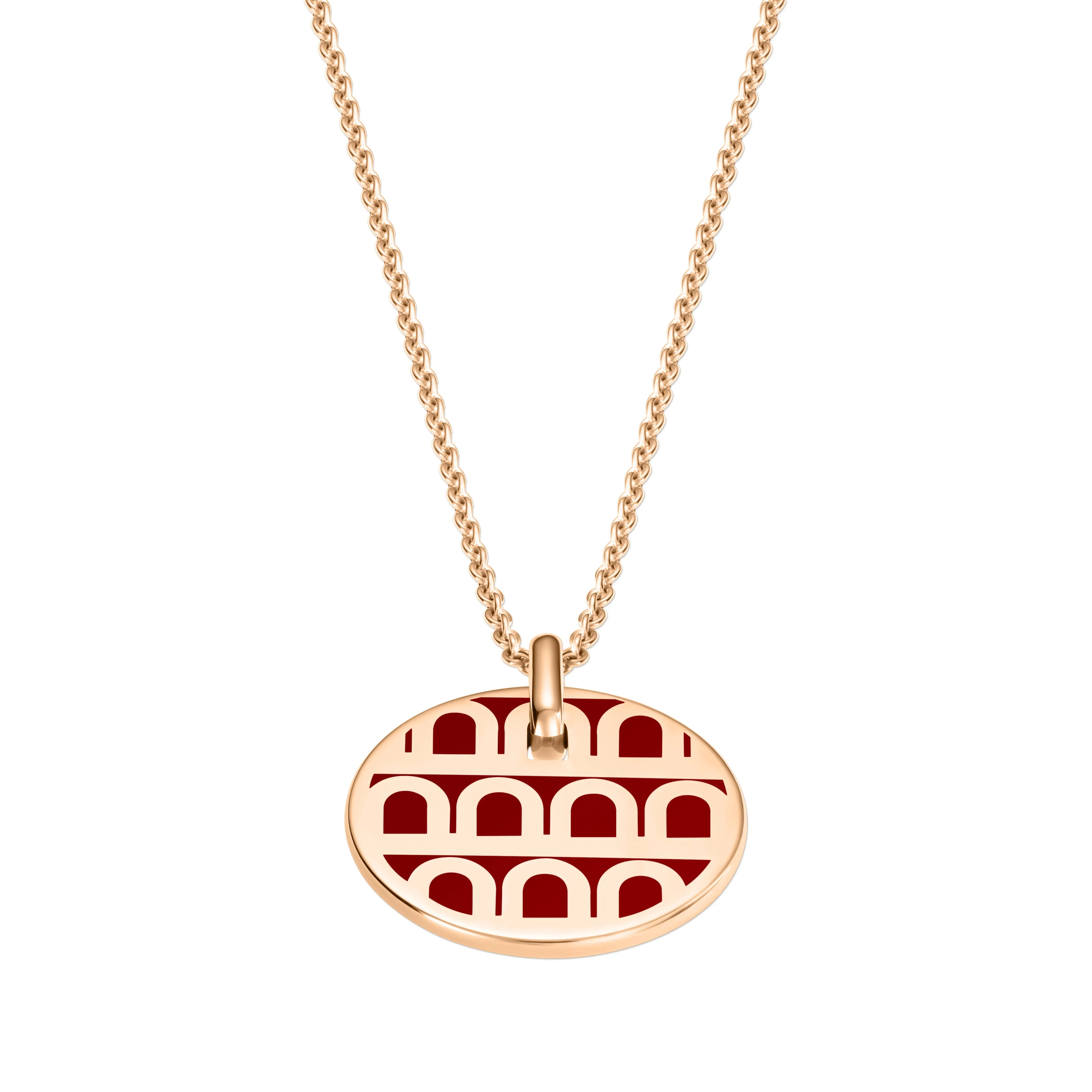 L'Arc de DAVIDOR Pendant PM, 18k Rose Gold with Lacquered Ceramic