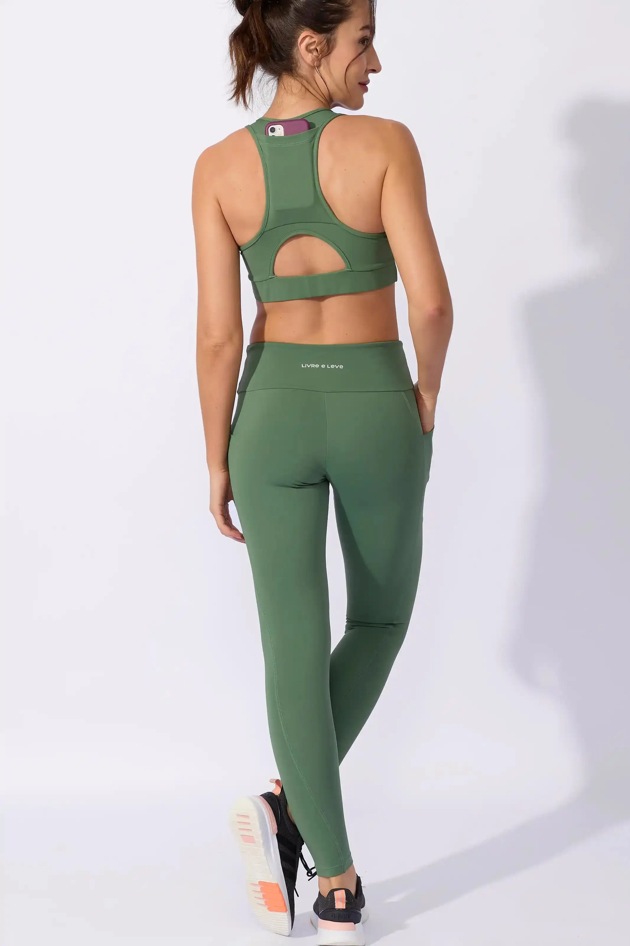 Legging Modeladora com Bolso Lateral Verde