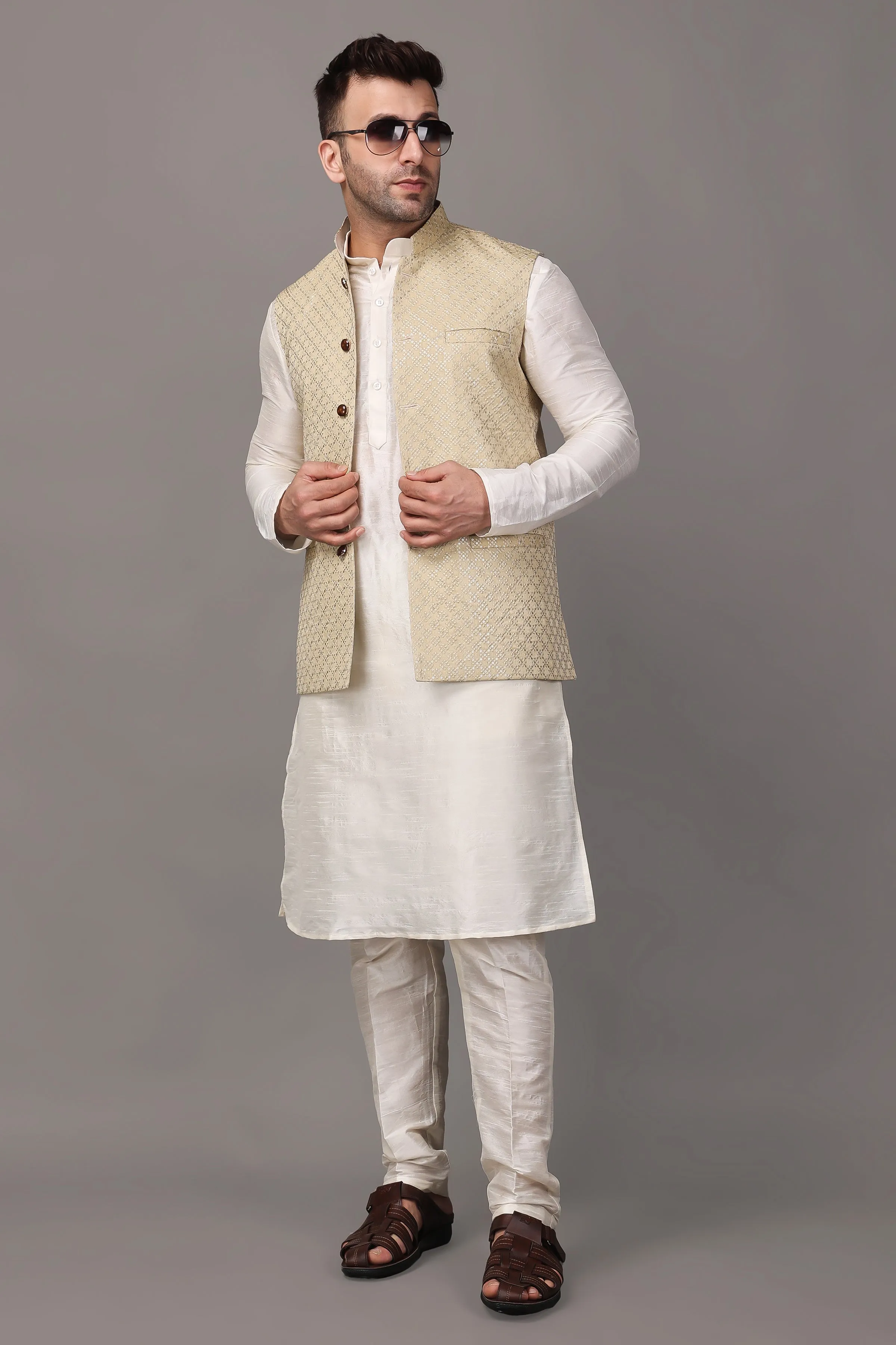 Lemony Glimmer Kurta Vasket Set