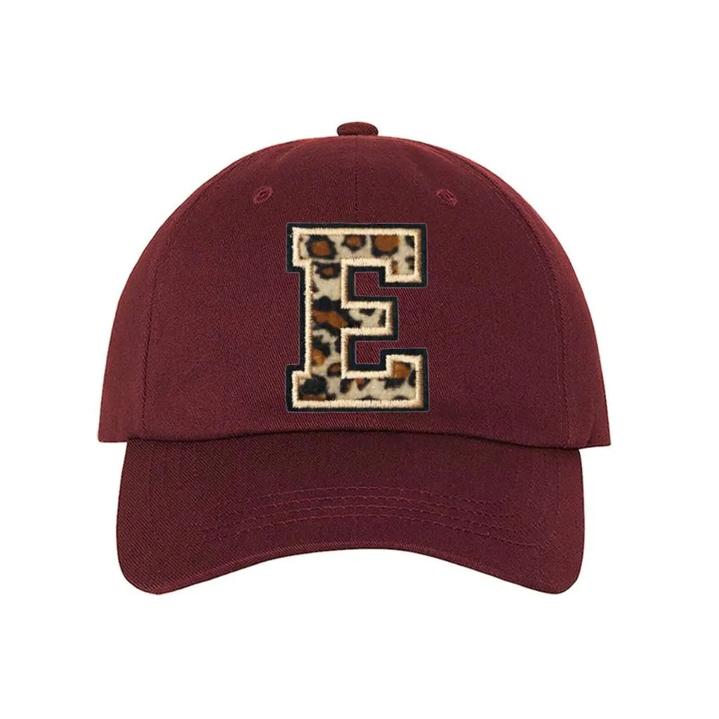 Leopard Initials Patch Baseball Cap