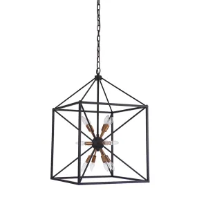 Lex Twelve Light Lantern - Black and Brass