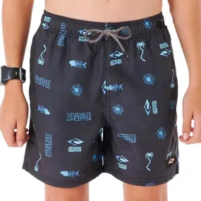 Malla Rip Curl Tube Heads Sun 12 Niño Gris Oscuro