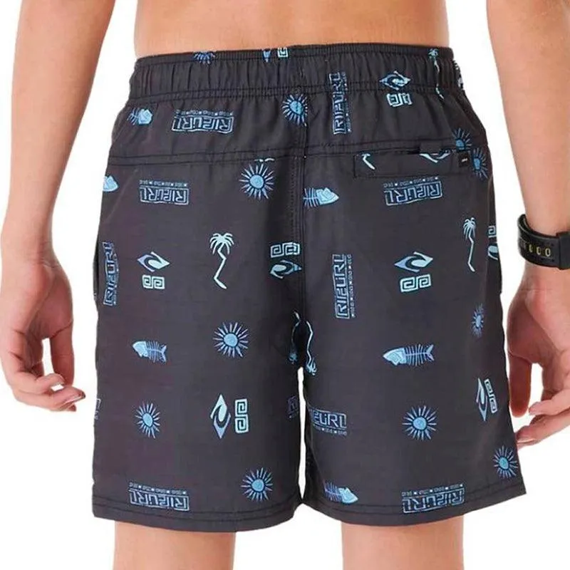 Malla Rip Curl Tube Heads Sun 12 Niño Gris Oscuro