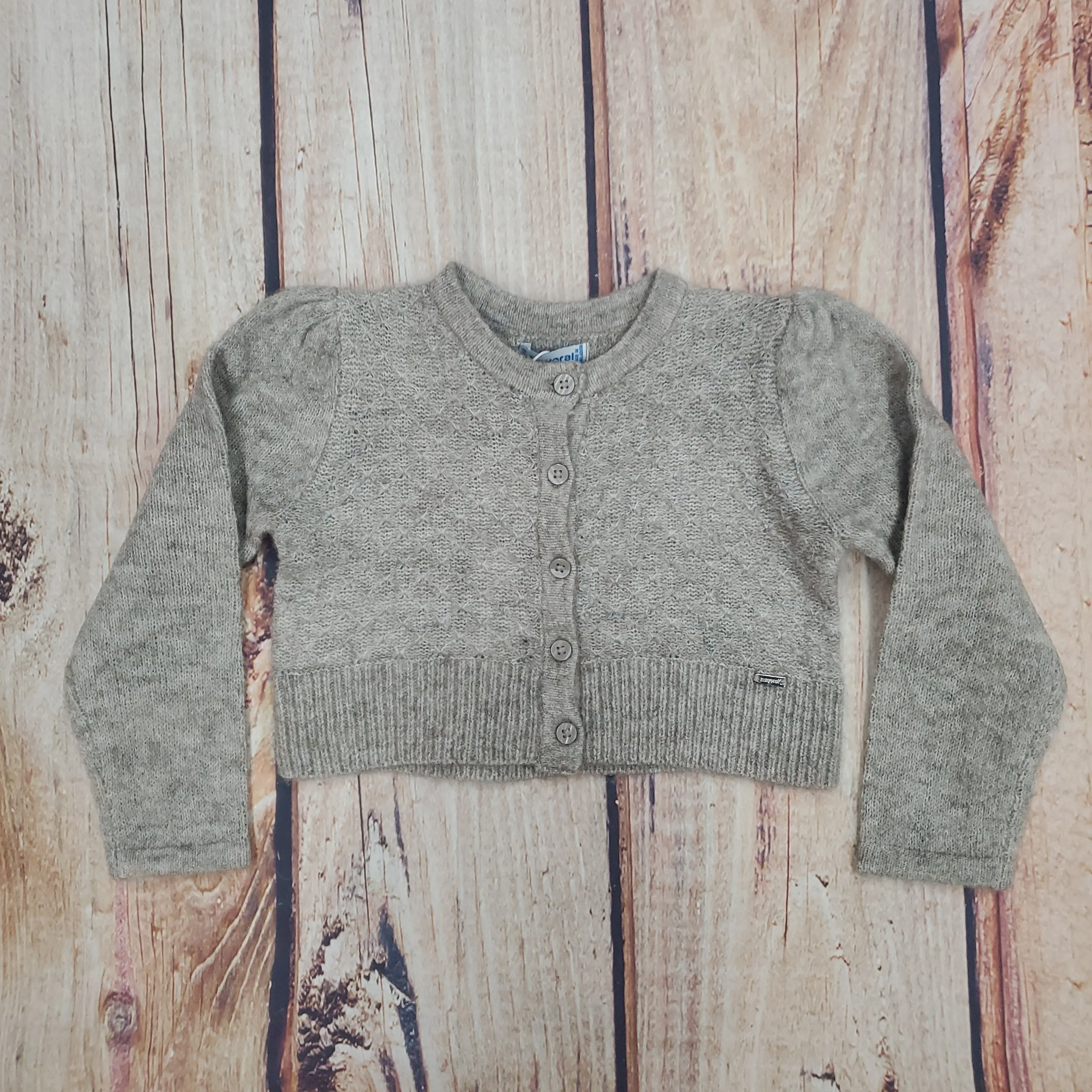 Mayoral Walnut Tan Knit Cardigan