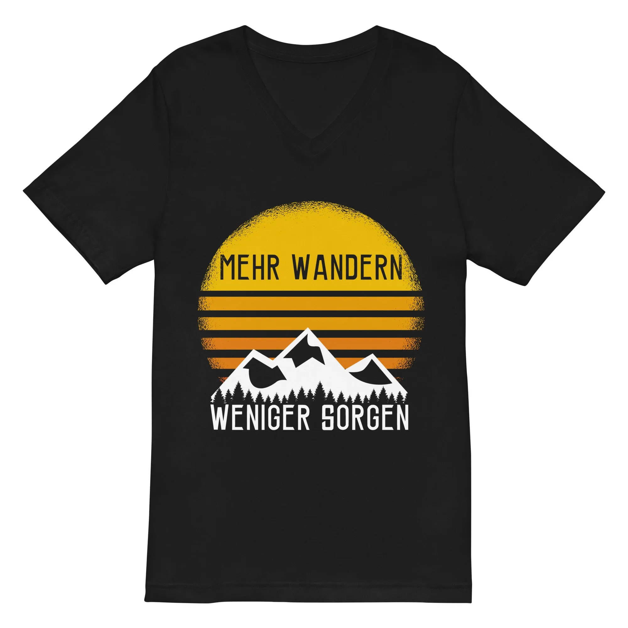 Mehr Wandern weniger Sorgen - Herren V-Neck Shirt