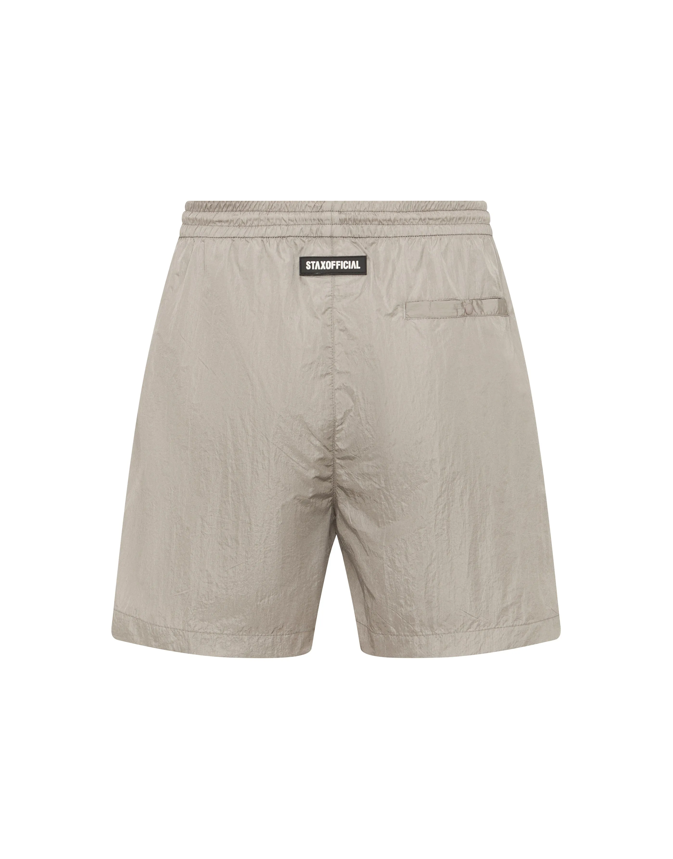 Mens Cursive Nylon Shorts - Isako (Grey)