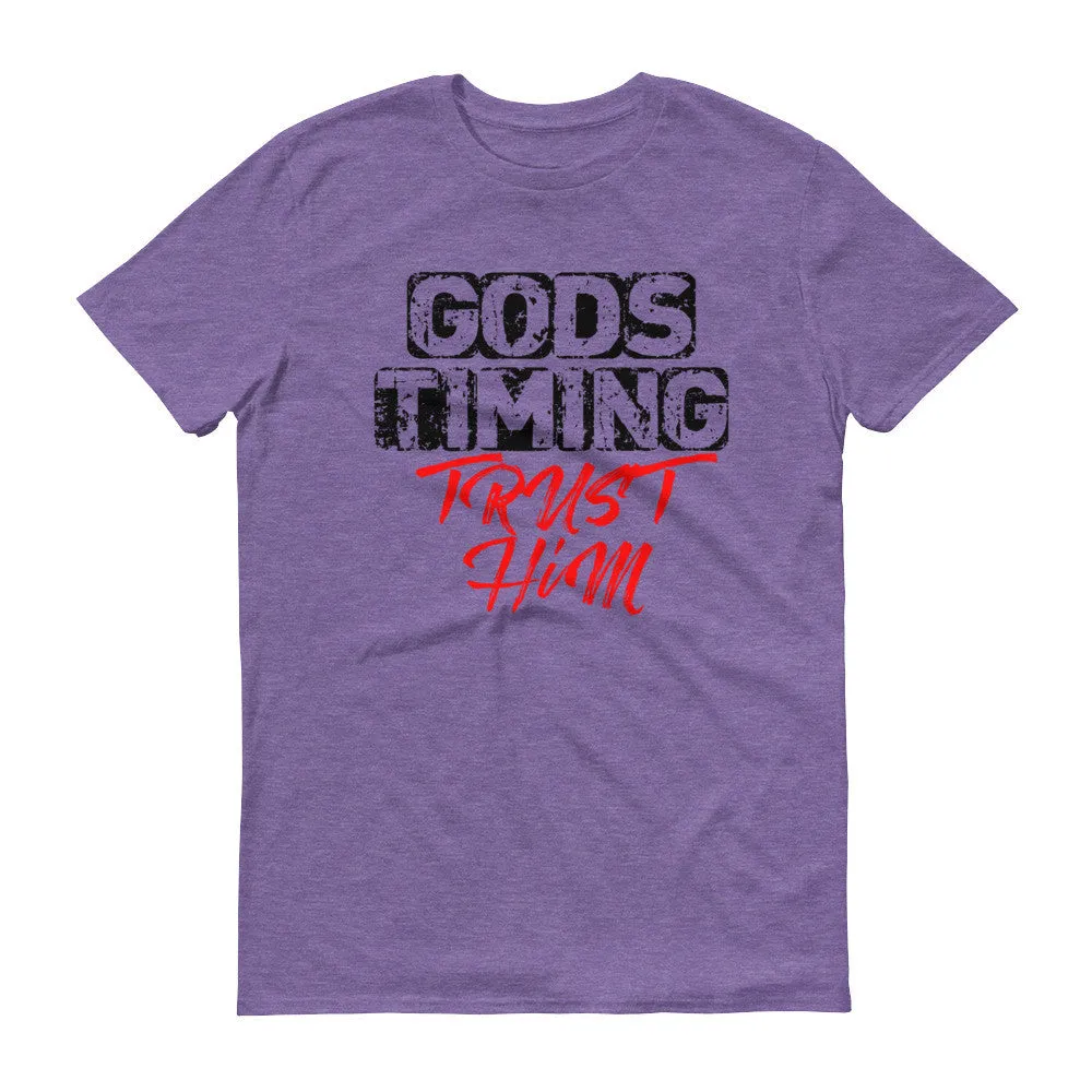 Men's God's Timing: Trust Him short sleeve t-shirt