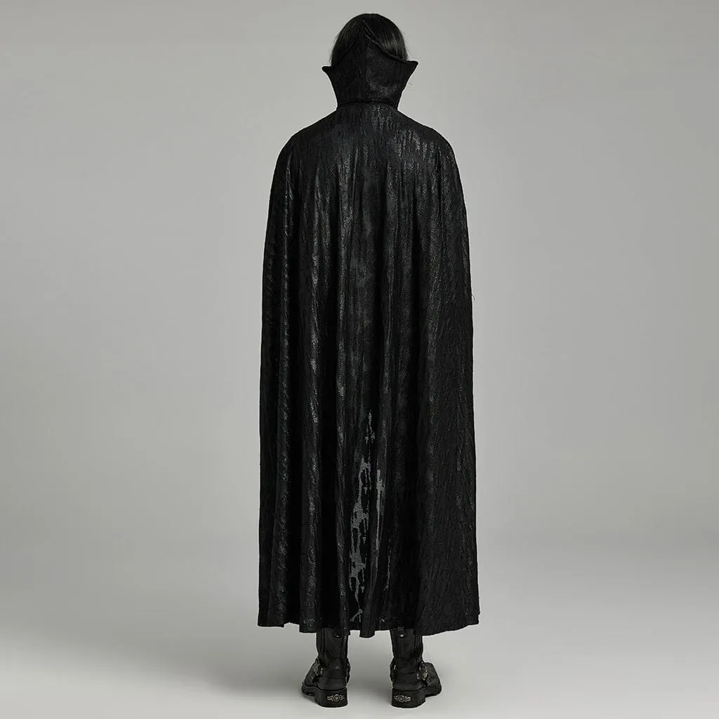 Men's Gothic Ripped Witchy Coat with Detached Neckwear