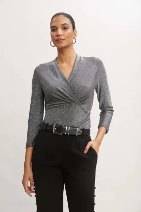 Metallic Ruched Knit