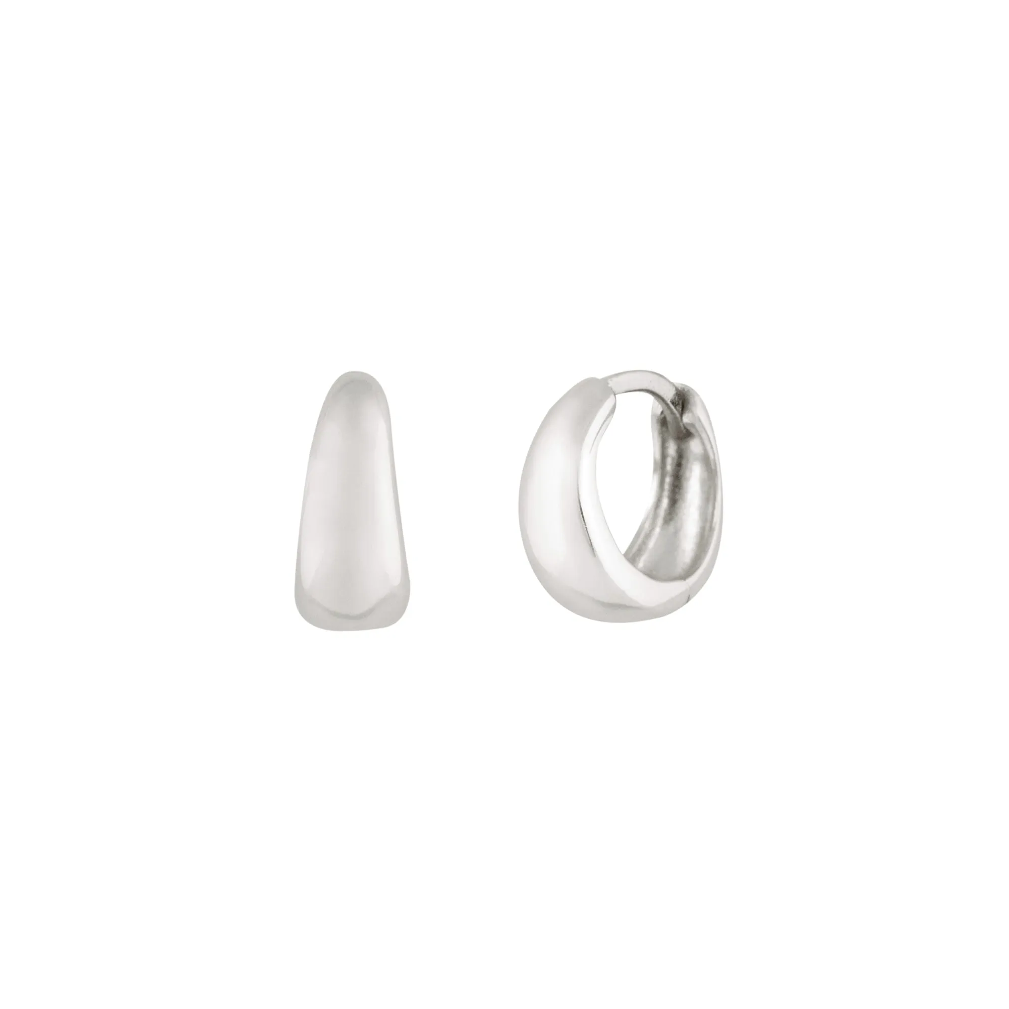 Mini Bold Hoops - Silver