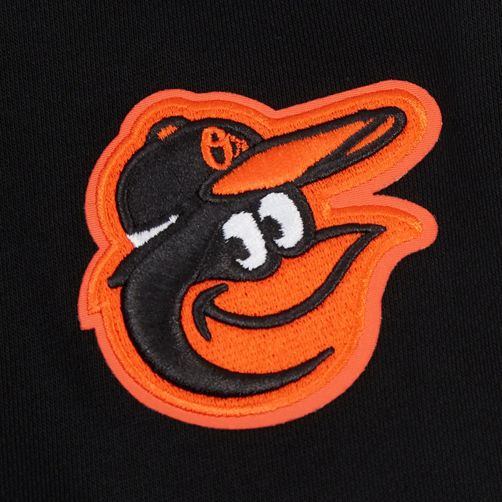 MLB BALTIMORE ORIOLES CLASSIC WOMEN'S FLC CREWNECK (BLACK)