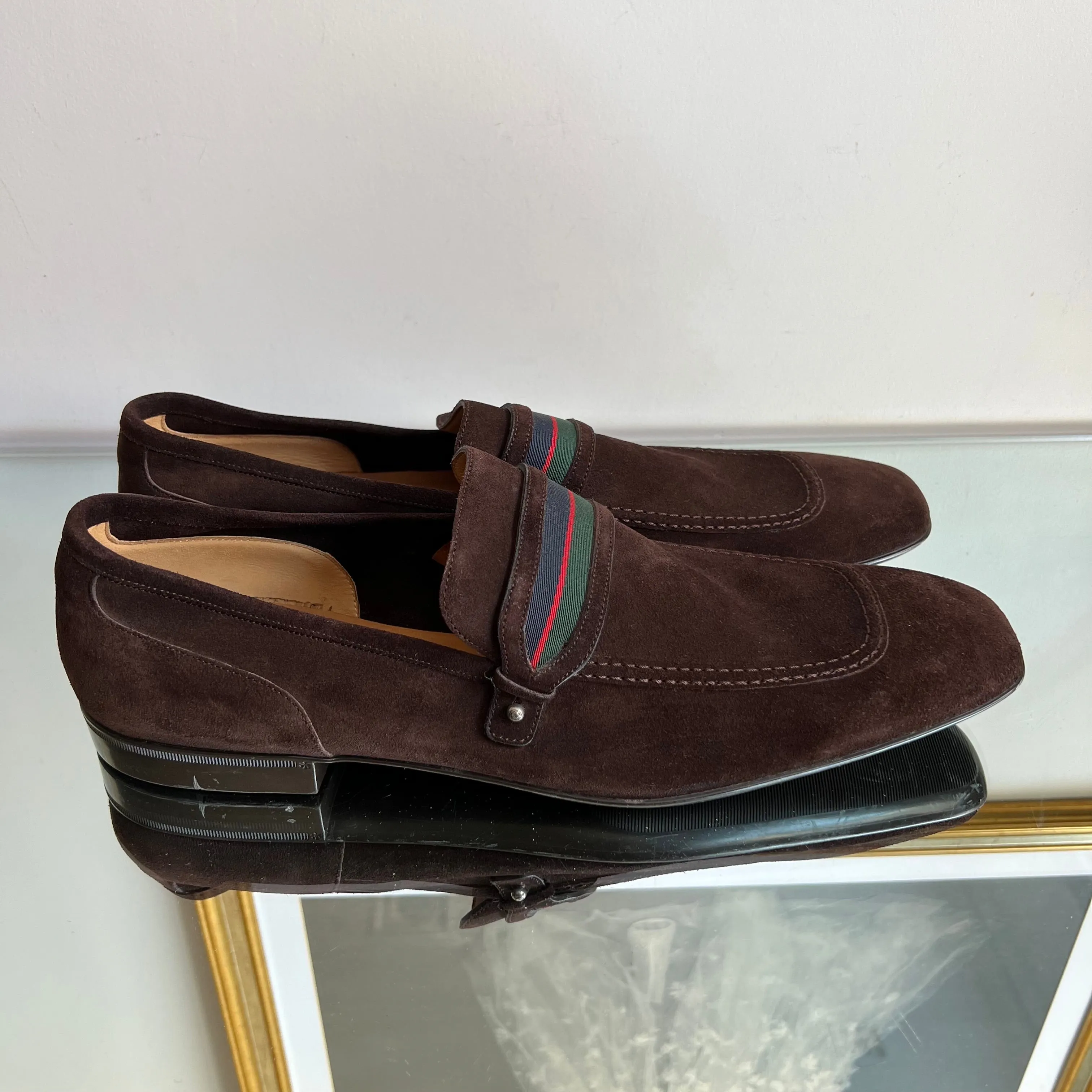 Mocassim Gucci Camurça Café