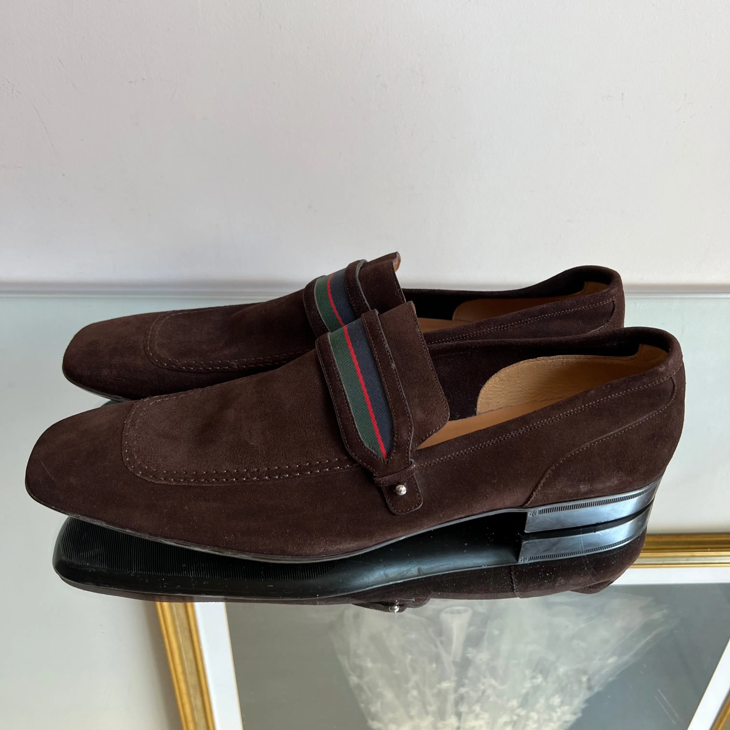 Mocassim Gucci Camurça Café