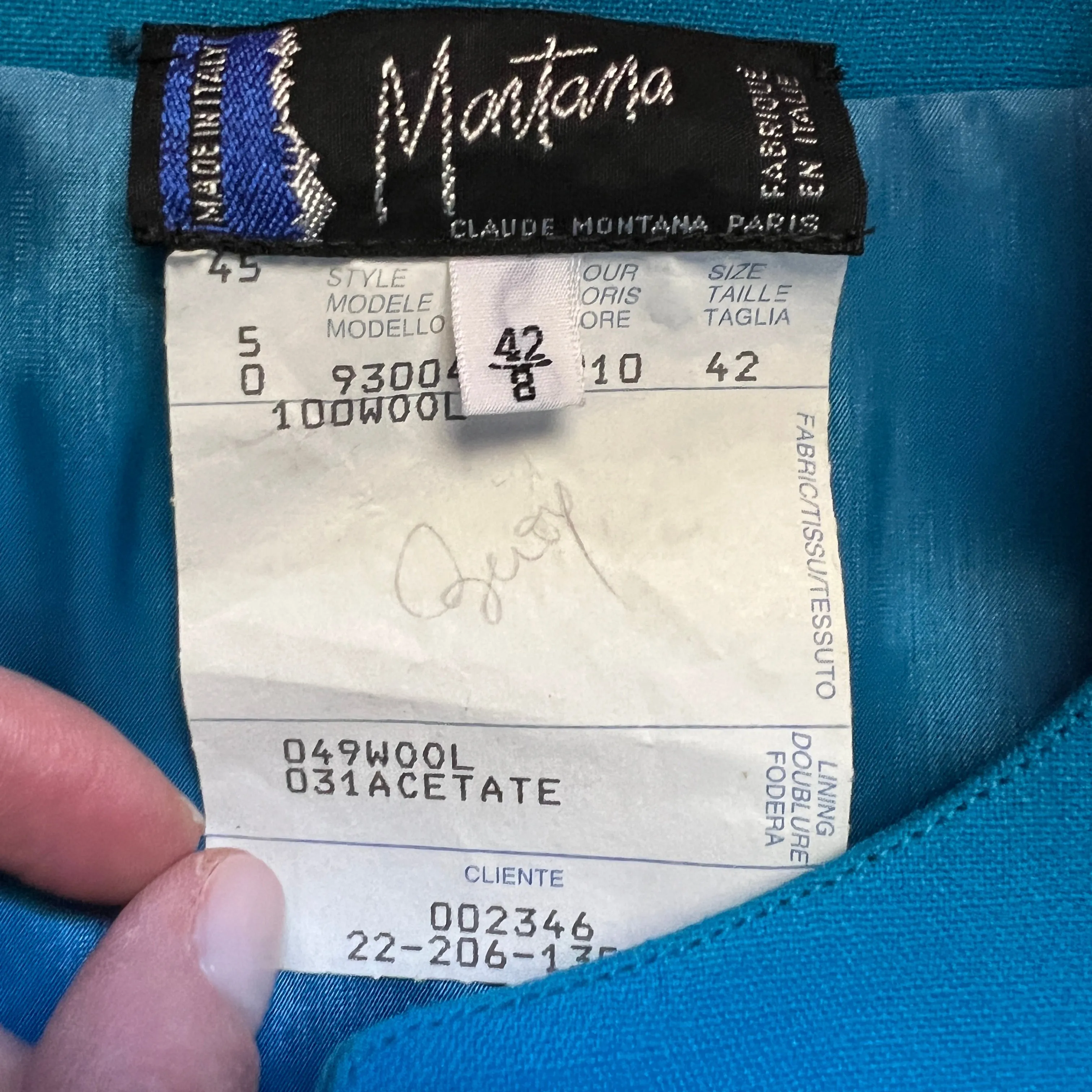 MONTANA Blue Skirt Suit | Size 42