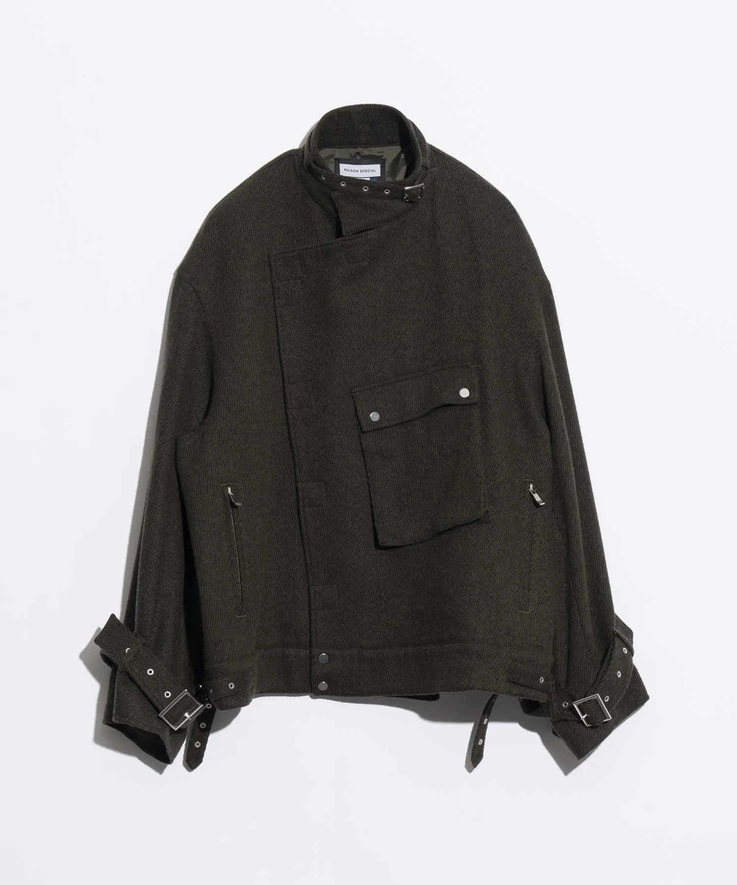 Motor-Cycle Prime-Over Wool Belted Jacket