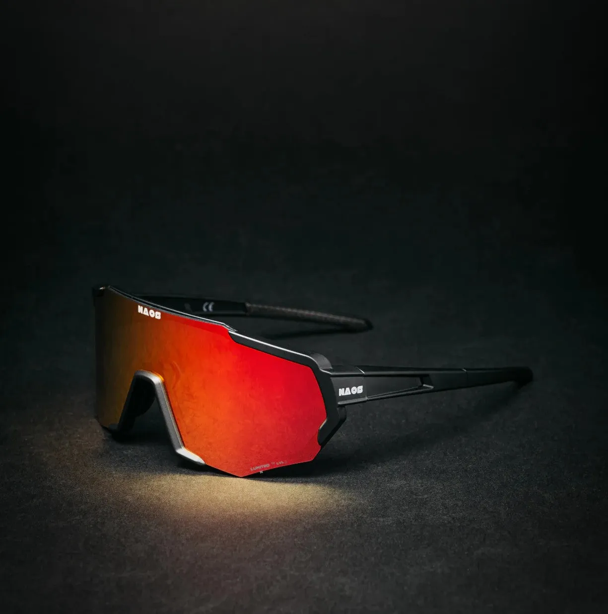 Naos | Vuori Sportbril | Matte Black / Black Red