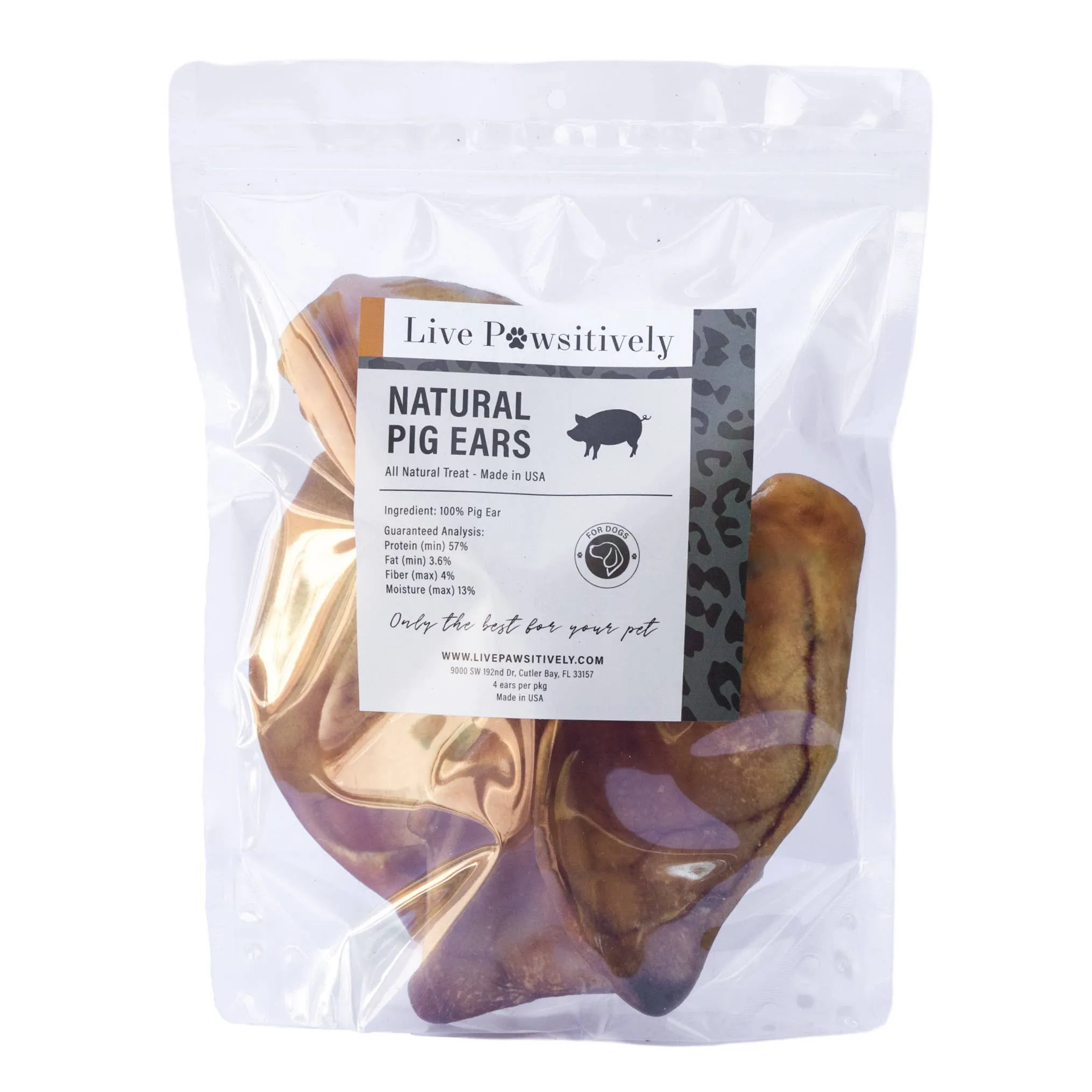 Natural Pig Ears - Single