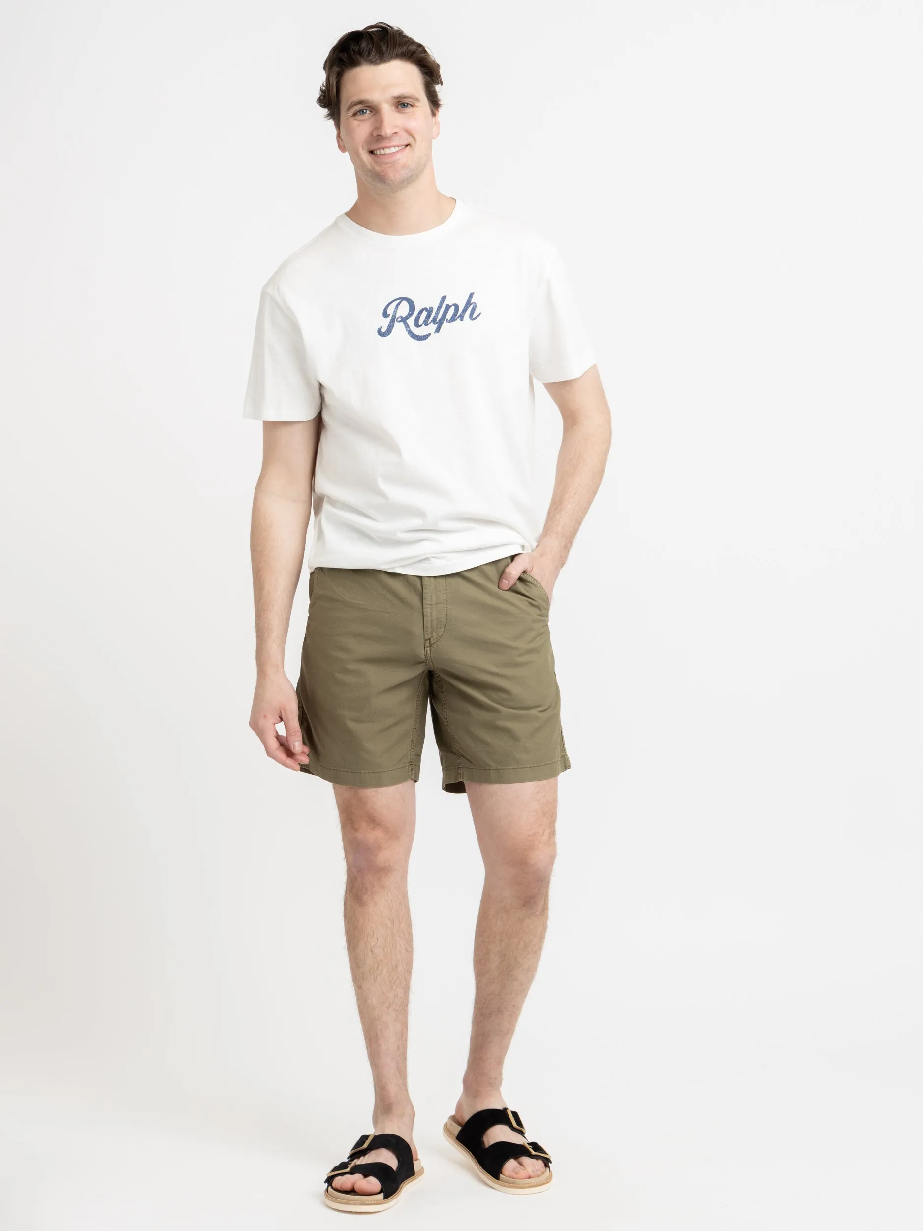 Olive 8-Inch Polo Prepster Oxford Short