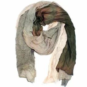 Ombre Scarf - Green/Brown